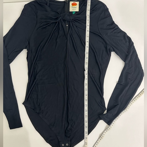 FARM Rio Black Cutout Long Sleeve Bodysuit NWOT Large - Picture 7 of 15